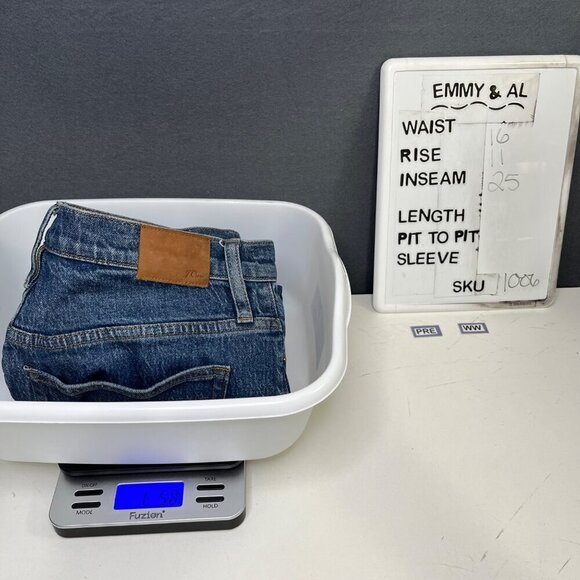 J Crew Womens Demi Boot Cut Crop Jean Size 30 Blue Denim Exposed Button Fly - Picture 14 of 14